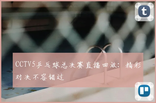 CCTV5乒乓球总决赛直播回放：精彩对决不容错过